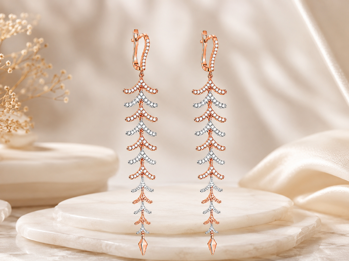 Sposa Fern Drop Earrings