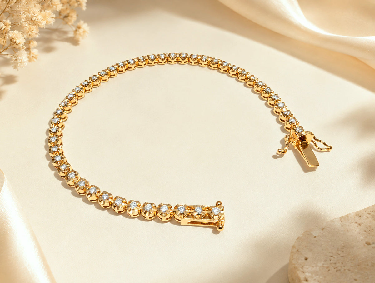 Sposa Golden Tennis Bracelet