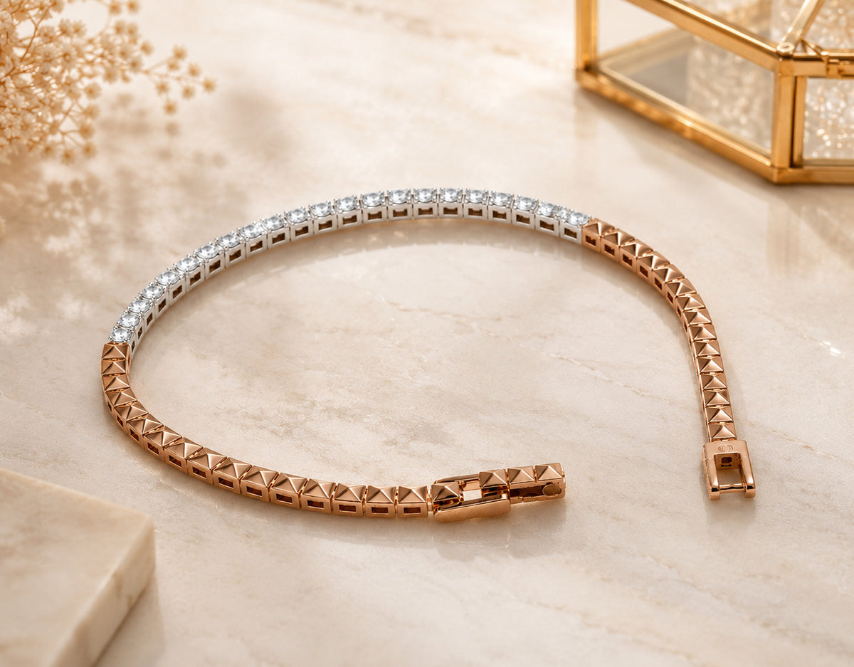 SPOSA Pyramid Tennis Bracelet